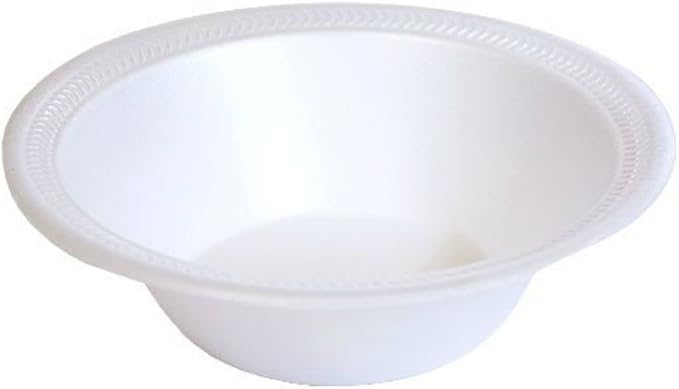 White Plastic Bowls - 12 oz. (100 Count) BPA-Free, Microwavable, Plastic Soup Bowls Perfect Disposable Bowls for Party &amp; Everyday Meals