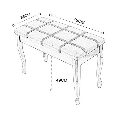 TEmkin Tabouret de Piano, Banc de Piano de Luxe, avec Coussin imperméable et intérieur Solide Rabattable, Rangement supplémentaire pour Feuilles de Musique, utilisant Un matériau respectu - Les Beatles, Paul McCartney, John Lennon, RIngo Starr, George Harrison TEmkin Tabouret de Piano, Banc de Piano de Luxe, avec Coussin imperméable et intérieur Solide Rabattable, Rangement supplémentaire pour Feuilles de Musique, utilisant Un matériau respectu – Image 8