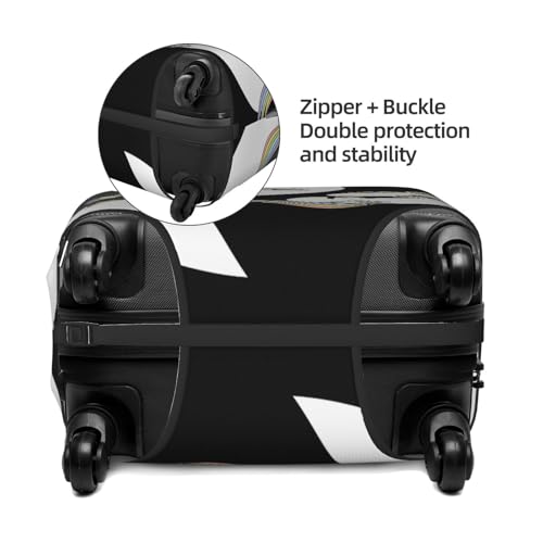 Unicorn In Yoga Print Luggage Cover For Suitcase,Washable Elastic Travel Suitcase Protector With Zipper Closure And Bottom Buckle – Fits 18-32" Luggage-Large2