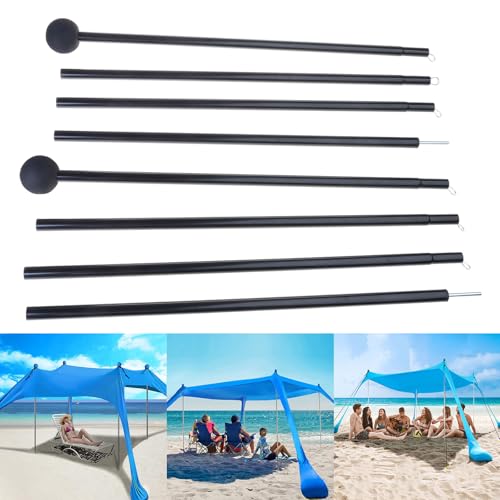 Barras de soporte para toldos exteriores plegables y tiendas de playa 6