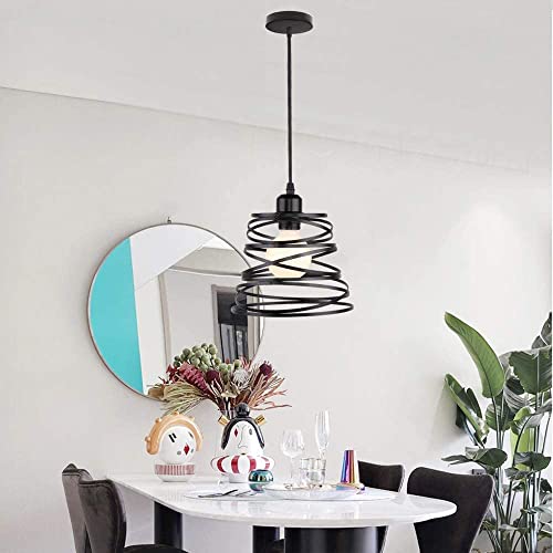 Suspension vintage en métal et corde E27 de 20cm pour déco rétro