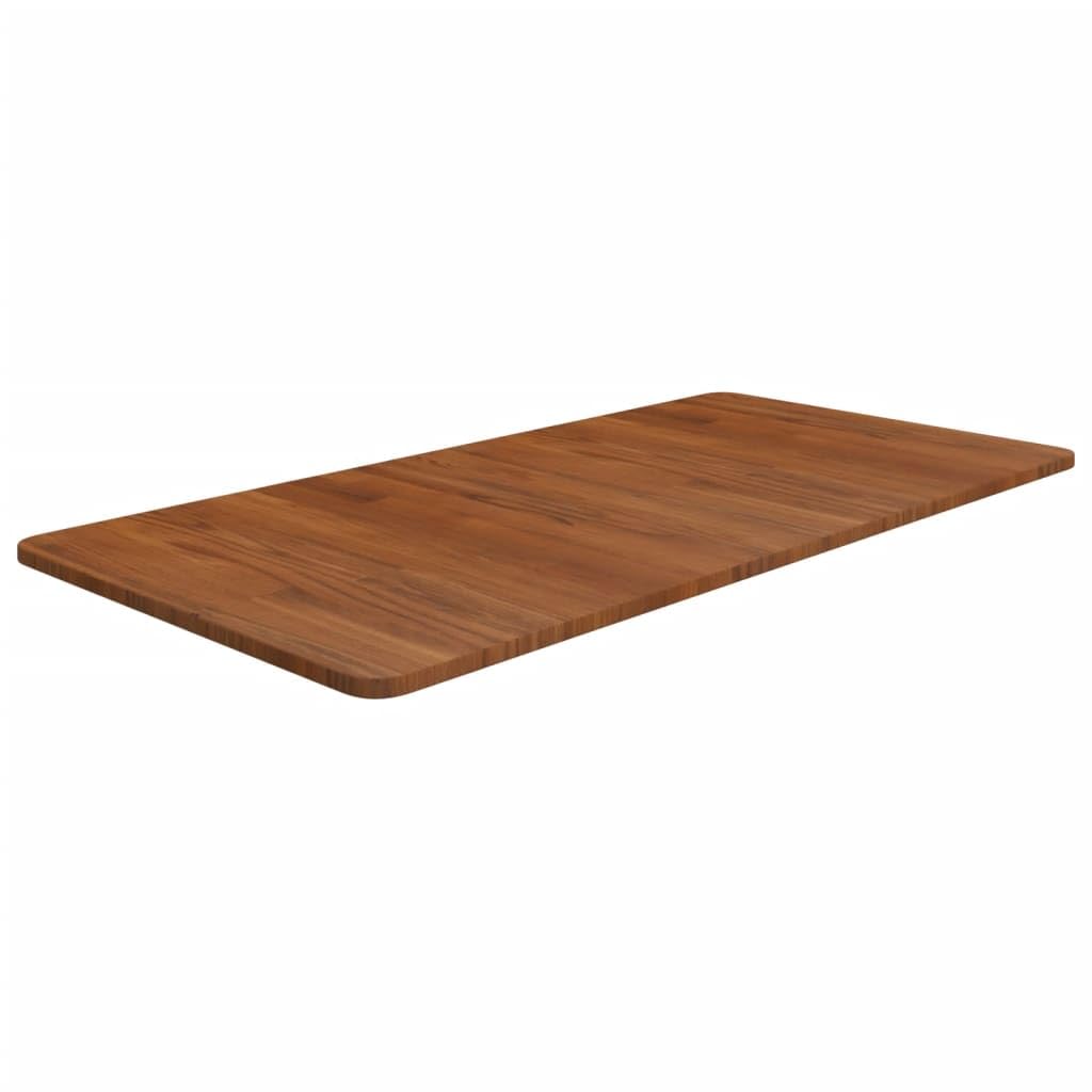 vidaXL Dark Brown Solid Wood Bathroom Countertop/Desk Replacement - 100x50x1.5 cm