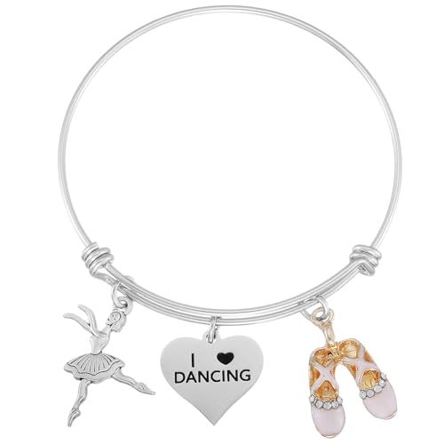 HUTIMY Dance Bracelet for Teenagers Gifts Teen Women Ballet Teacher Birthday Presents Dance Charm Dancer Bracelet