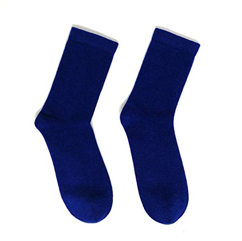 Image of Pure Cashmere Thick Unisex Men Women Crew Mid Calf Causal Socks, Smooth Toes and Heel Sewed by Handwork