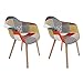 Paris Prix - Lot De 2 Chaises Déco Dave 80cm Multicolore