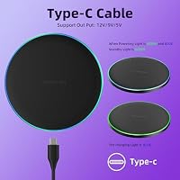 15W Wireless Charger, Induktive Ladestation für iPhone 18/17/16/15/14/13/12/Pro/Max/Plus/Mini/XS/XR, AirPods, Induktions Kabelloses Ladegerät für Samsung Galaxy S25/S23/S22/S21/S20/Note 20 – Ansicht 8