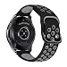 Produktbild iBazal 22mm Galaxy Watch 46mm Armband Ersatz für Samsung Gear S3 Frontier Classic, Huawei Watch GT/GT 2 46mm, Ticwatch Pro/E2/C2 Silikon Band Armband Uhrenarmband Ersatzband Sportband - Schwarz/Grau