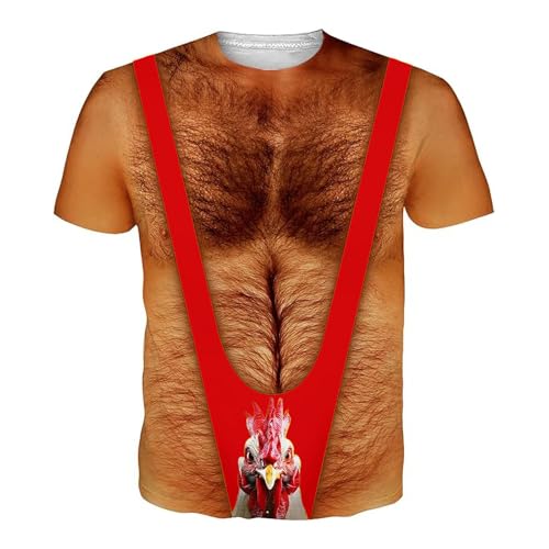 Genérico Unisex 3D Druck Lustige Grafik T-Shirt Sommer Casual Kurzarm Shirt Crew Tees Top S-XXL Elegante