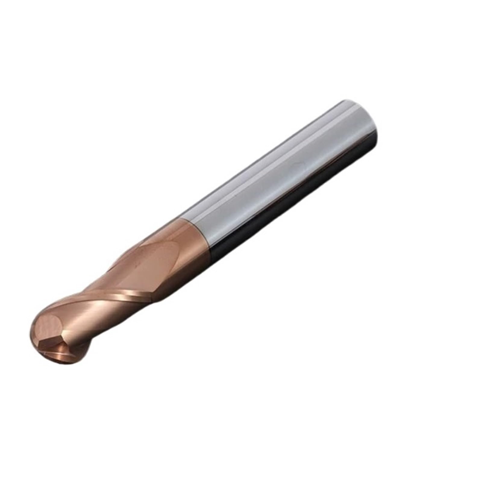 Cortador bolas 2 bordes R1.0 fresado extremo HRC60 para acero mecanizado CNC