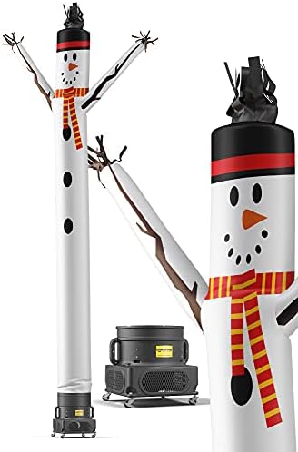 LookOurWay Air Dancers Inflatable Tube Man Set - 20ft Snowman Wacky Waving Inflatable Tube Guy with 18-Inch Diameter Blower - Christmas Holiday Promotion