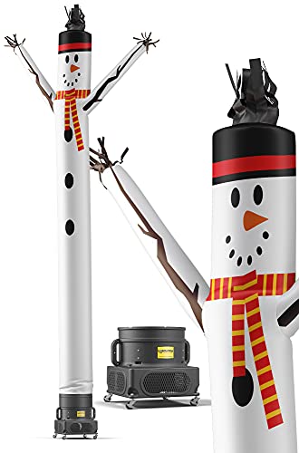 Lookourway Air Dancers Inflatable Tube Man Set - 20Ft Snowman Wacky Waving Inflatable Tube Guy With 18-Inch Diameter Blower - Christmas Holiday Promotion #TOP2