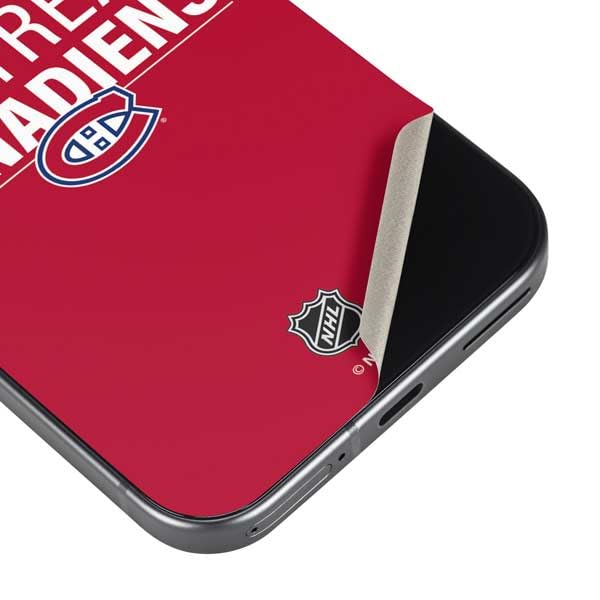 Skinit Decal Phone Skin Compatible with Google Pixel 9a - Officially Licensed NHL Montreal Canadiens Lineup Design