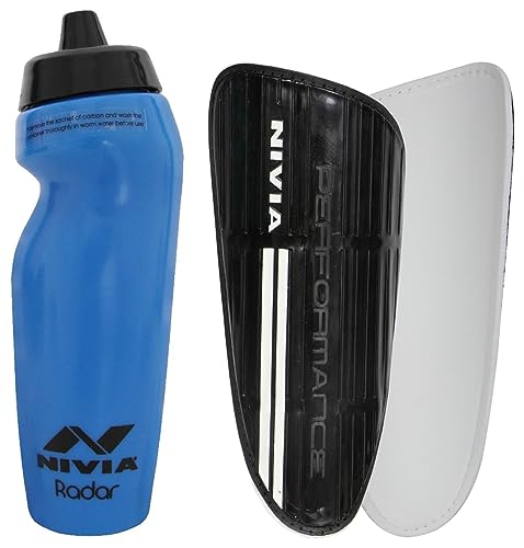 Image of Nivia Radar Sippers Bottle for Sports Cycling, 625ml (Royal /Blue) SG-806 Performance Football Shin Guard Black, Medium