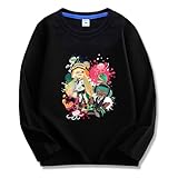 [EcoLegacyLML] スプラトゥーン 子供服 長袖Tシャツ 春秋 キッズ 男の子 女の子 綿100% 可愛い パジャマ 丸首 プリント トップス ブラック 150CM