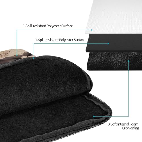 Funda para laptop 12 pulgadas con diseño Husky en la playa miniatura 3