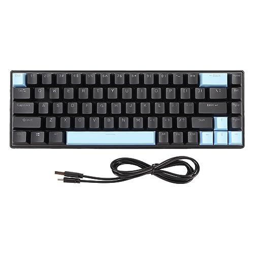 Clavier de jeu Haofy noir bleu mécanique compact 68 touches pour pc portable