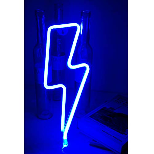 Veilleuse de nuit néon bleu pour décoration murale de chambre
