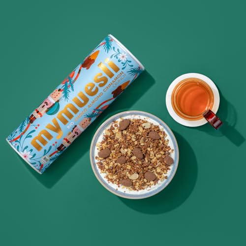 mymuesli BIO Weihnachts-Mix (2x575g + 6x50g Geschenk Minis) - Choco Almond Cinnamon Crunch, Baked Apple Cookie Crunch, 6er Mini-Müsli Geschenk-Box - Das gesundes Winter-Frühstück - 100% Palmöl-frei