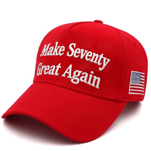 Diskebuiss Make Seventy Great Again Baseball Hat - 70th Birthday Party Hat Funny & Trendy Gift for Men Women