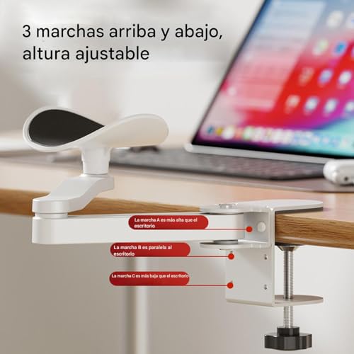 Support de bras pour bureau d'ordinateur ergonomique et repose-coude réglable à 360°