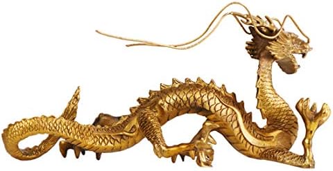 better us Chinese Feng Shui Dragon Brass Statue Sculpture Home Office Decoration Tabletop Decor Ornaments for Wealth and Success Good Lucky Gifts