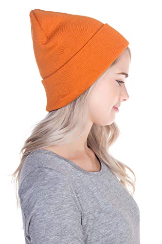 Image of Top Level Beanie Men Women - Unisex Cuffed Plain Skull Knit Hat Cap