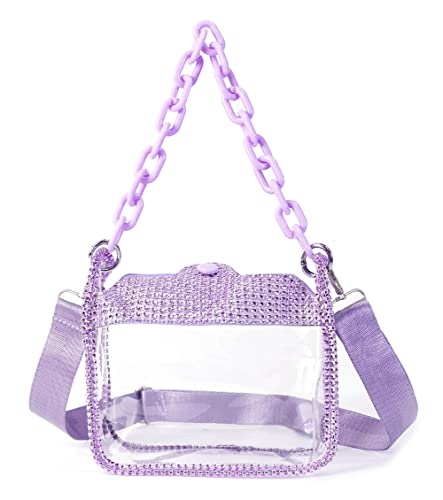 Clear Shoulder Bag For Women Chic Crossbody Bag Tote Hobo Handbag Pvc Mini Purse Sling Bag Casual #TOP1