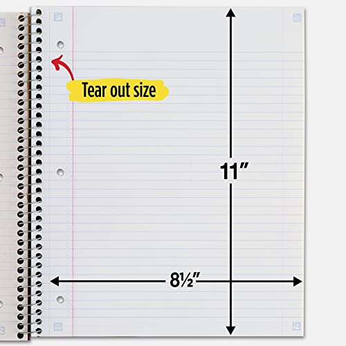 Image of Five Star Spiral Notebook + Study App, 3 Subject, College Ruled Paper, 8-1 /2 inch x 11 inch, 150 Sheets, Fights Ink Bleed, Water Resistant Cover, Amethyst Purple (38746)