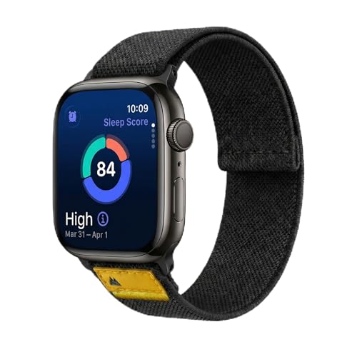 Bracelet nylon sport élastique noir pour entraînement et quotidien Series 11