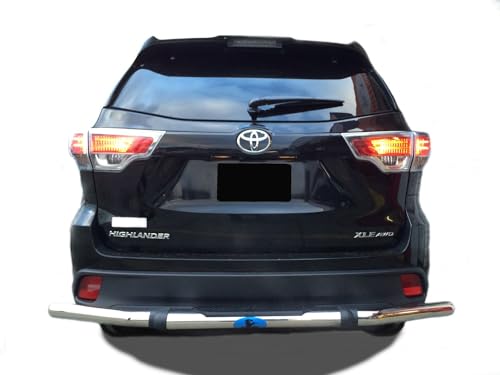 Black Horse Rear Bumper Guard Double Tube Stainless Steel Compatible with 99-03 RX300|04-06 RX330|07-20 RX350|18-19 RX350L|06-08 RX400h|10-20 RX450h|18-20 RX450hL|08-23 Highlander-8D091016SS