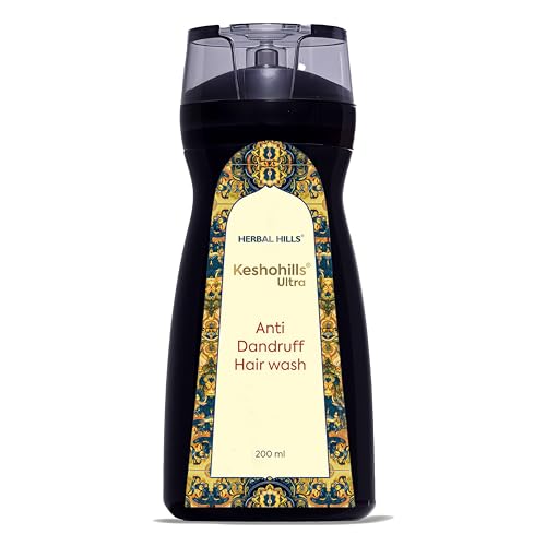 Image of HERBAL HILLS Keshohills Ultra Hair Wash | Pack of 2 (200 ml each) | Herbal Hair Care Shampoo for All Hair Types