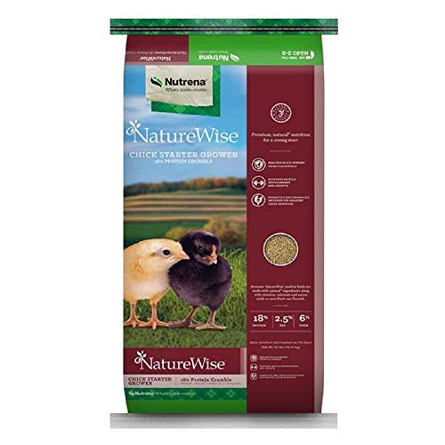 Nutrena Nature Wise 40 Lb, Protein Crumble Feeds for Chicks, Natural Nutrition for a Healthy and Strong Flock, with Vitamins, Minerals and Amino Acids, Prebiotics and Probiotics Included