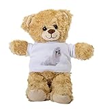 DogsMakeMeHappy Maltese Teddy Bear, Gift Stuffed Animal, Plush Teddy Bear with Tee, Maltese Gift, Gift for Her, Gift for Maltese, Birthday Basket