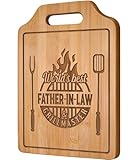 AceThrills Father in Law Gifts for Father In Law Christmas Birthday Gift - Engraved Cutting Board 12.3'L × 8.7'W × 0.4'Th