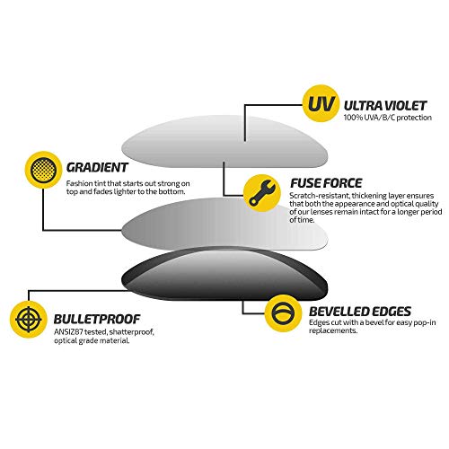 Image of Fuse Lenses Replacement Lenses For Oakley Flak 2.0 XL 009188 - Polarized | Polarized Lenses | UV400 Protection | Impact-resistant polycarbonate | Scratch-resistant coating