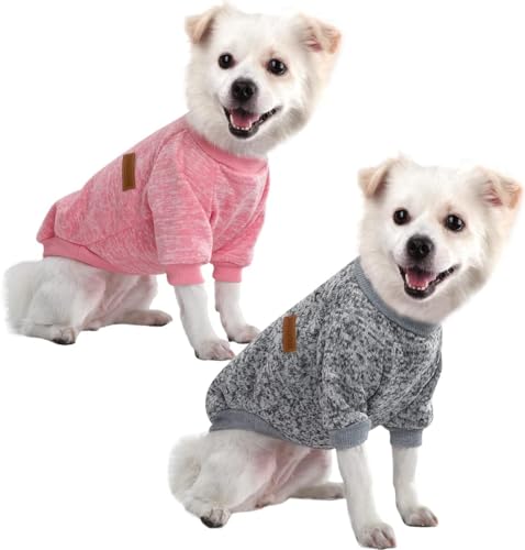 HuaLiSiJi 5XL Dog Hoodies for Large Dogs Jumper Sweatshirt Fleece Inside Soft Cozy Vibrant Colors (Pink+Grey, 5XL)