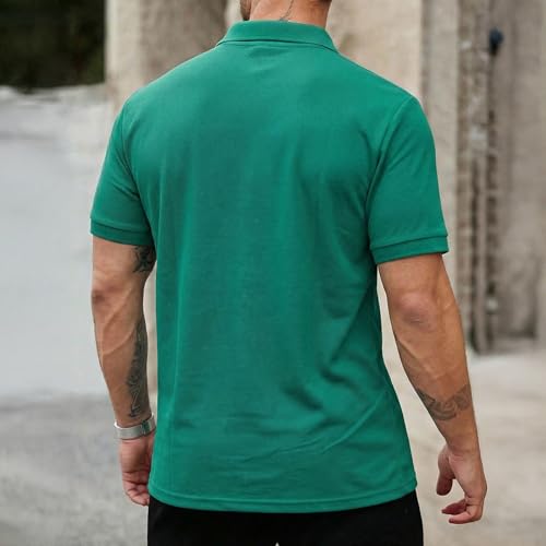 Image of Men's Polyster Stretchable Polo T-Shirts Half Sleeves Regular Fit T-Shirt for Everyday Wear