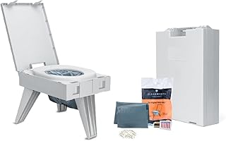 Cleanwaste GO Anywhere Portable Folding Toilet - Plus Bonus Original Wag...
