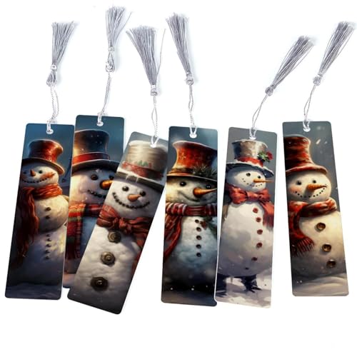 Marque-pages de Noël bonhomme de neige pour vos lectures cocooning d'hiver