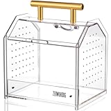 Jumping Spider Enclosure - Acrylic Terrarium Habitat for Spiders, Tarantulas, Snail, Mantis, Lizard, and Small Reptiles, Magnetic Doors (5.5x4.7x6.6 inch)