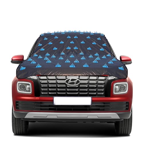 Image of Waterproof Spike Car Cover for Dogs & Monkeys Complete Protection from Street Dogs & Monkeys Compatible with All Hatchback,Sedan and SUV Cars 13.4 Fit Universal Size, Grey