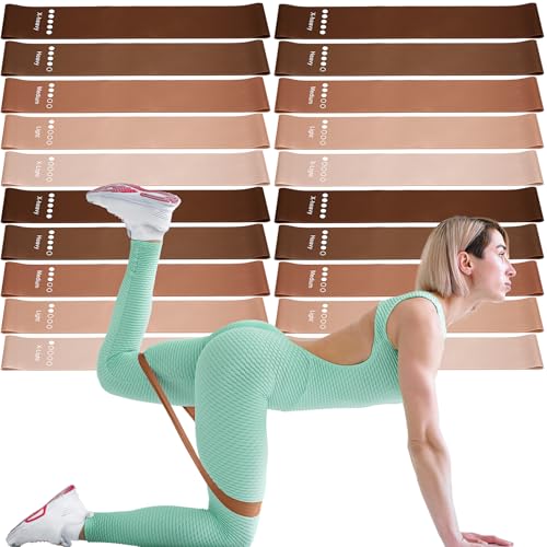 Image of Deekin 20 Pcs Resistance Bands for Women Men 10-115 Lbs 5 Different Resistance Levels Loop Exercise Bands for Leg Working Gym