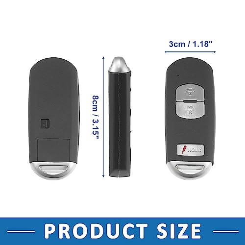 Coque de clé SKE13D-01 Antichoc Mazda 3 Accessoire Protection Noir - 3
