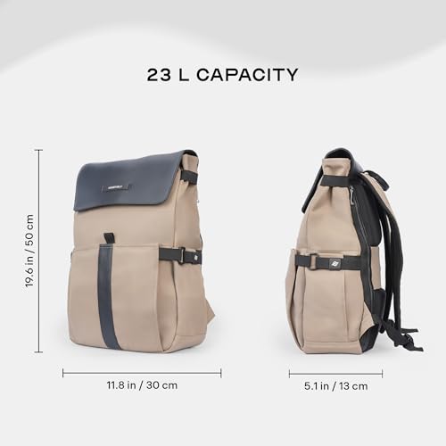 Image of Assembly Kairo 23L Laptop Backpack for Men Women 15.6 Inch Premium PU Leather Office Travel Bag with Tablet Compartment