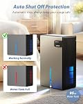 Dehumidifier, 95 OZ Dehumidifiers for Home (800 sq.ft), Quiet Small Dehumidifiers for Bedroom Bathroom Basements Closet RV, Auto Shut Off, Two Working Models and 7 Colors LED(Gery)