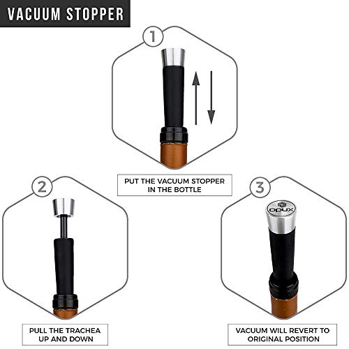 OPUX Air Pressure Pump Wine Opener Set Needle Wine Bottle Cork