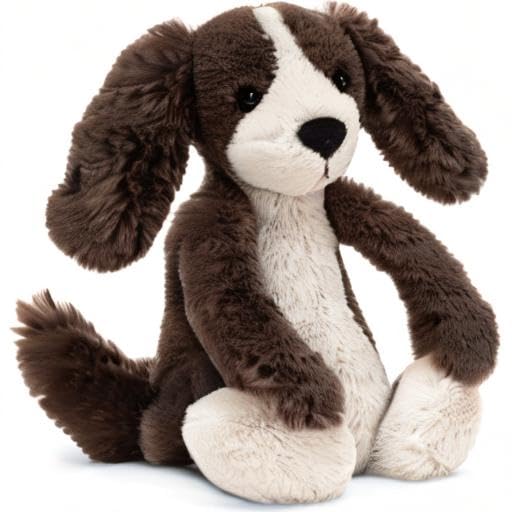 Jellycat Bashful Fudge Puppy Dog Stuffed Animal, Small, BASS6SPAN