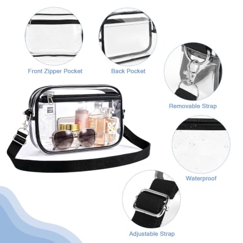 Image of Clear Bag Stadium Approved, Clear Crossbody Bag Purses for Women