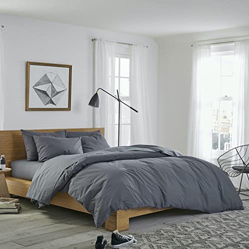 Brooklinen Luxury Sateen Duvet Cover For King/California King Size Bed, Graphite (Extra-Long Corner Ties And Button Closure) #TOP2