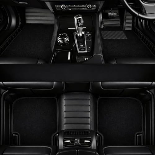 Image of 10D Premium Leatherette Car Foot Mat for Nissan xtrail 7seater 2024 onw| Luxurious & Elegant Look | 100% Waterproof and Dust Proof | Custom Fitted 10D Car Floor Tray Mat -Full Black